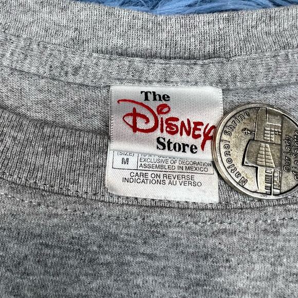 The Walt Disney Store Y2K Goofy Pig Leg Pete Graphic Gray Shirt Mens Medium - Picture 9 of 9